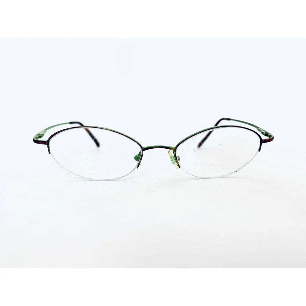 Kate Spade Half Rim Tortoise Green Metal Oval Glasses Italy Leah 51 18 130